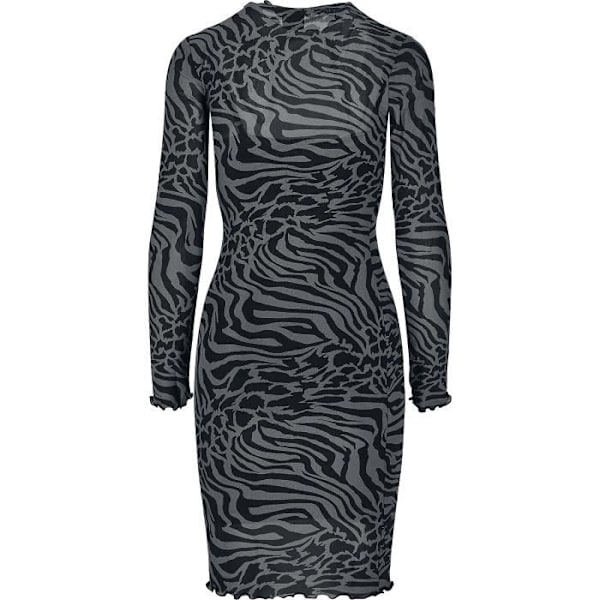 Urban Classics Naisten AOP Kaksinkertainen Mekko Femmes Midimekko Musta/Harmaa Svartgrå S