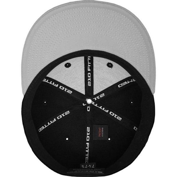 Lippalakki - Flexfit - 210 2-väri - Musta/Harmaa - Polyamidi/Elastaani - Vapaa-aika svart grå L/XL