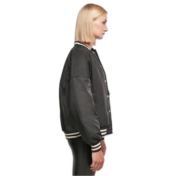 Urban Classics College Dam Recycled Oversized Jacka - Svart - XS