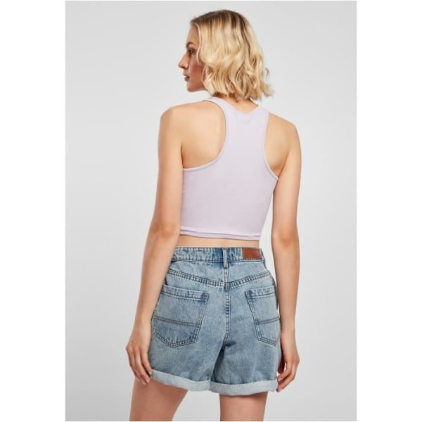 Urban Classics GT ribbad cropped linne för kvinnor - lavendellila - 4XL lavendel lila XXL
