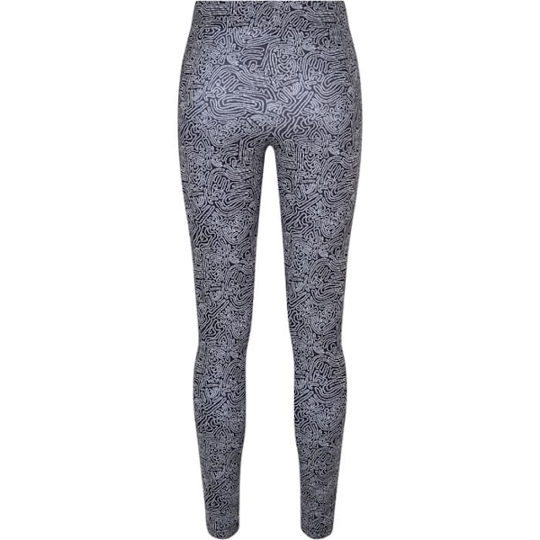 Legging Dam - Urban Classics - Tech Mesh AOP - Fantasiemönster - Sträckbar Komfort - Nätinsatser svart XS