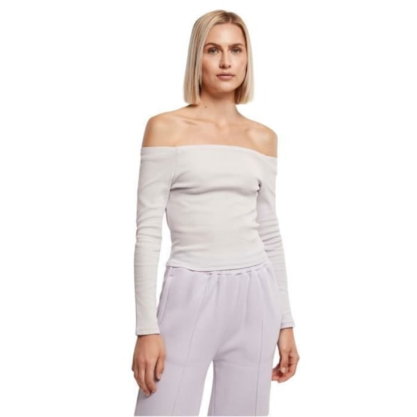 Pitkähihainen t-paita olkapäät paljastavalla naisille Urban Classics GT - violetti - 3XL Lila XXXXXL