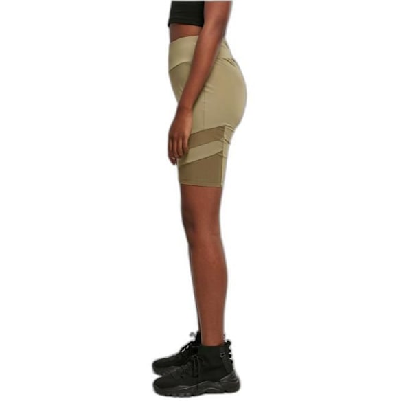 Urban Classics Tech Mesh shorts med hög midja för kvinnor - khakigrön - M Grön khaki M