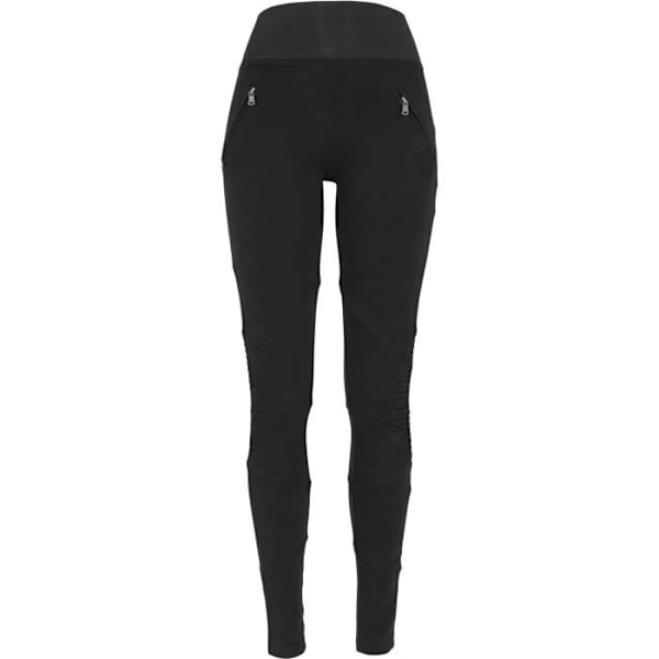 Leggings - URBAN CLASSICS - INTERLOCK HIGH - Musta - Slim - 95% puuvillaa, 5% elastaania Svart M
