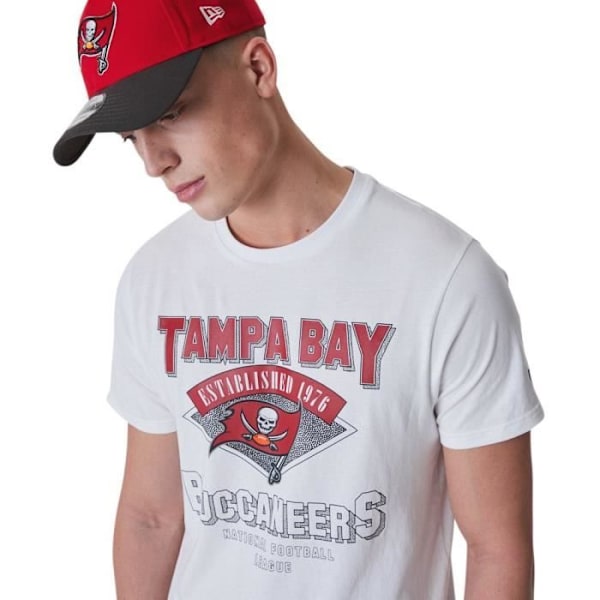 T-paita NFL Tampa Bay Buccaneers - NEW ERA - Lyhythihainen - Pyöreä kaulus Vit M