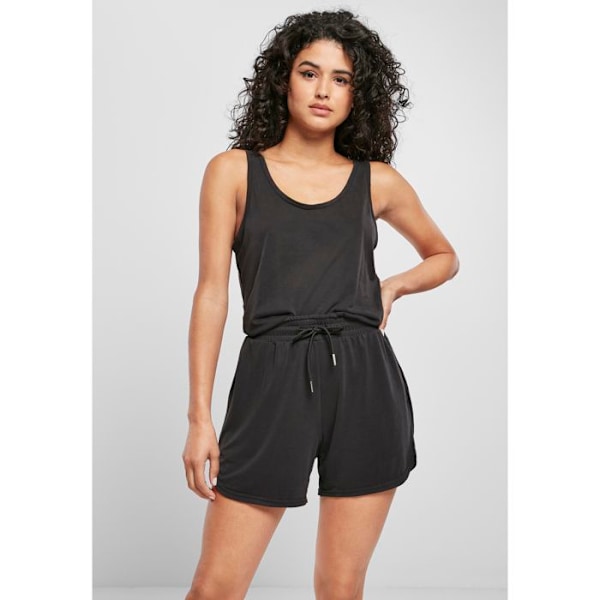 Ærmeløs jumpsuit - Urban Classics - Unikt design - Sort - Modalstof - Foran lommer svart S