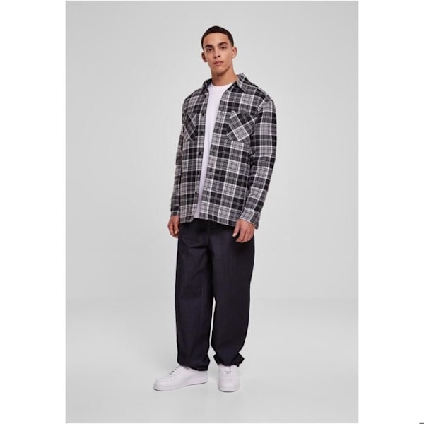 Dunvägg matelassé - Urban Classics - Ruta - Återvunnet tyg - Polyesterfoder - Oversize passform svart vit XXL
