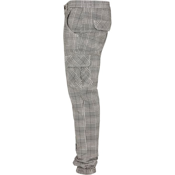 Cargo-housut - Urban Classic - Glencheck - Valkoinen/Musta - Mies - Mukavuus ja Eleganssi vit svart M