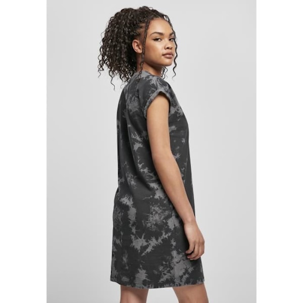 T-shirt kjole, blegnet, dame Urban Classics Sort/gra S