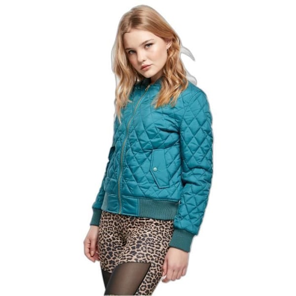 Urban Classics GT argyle nylon dunjacka för kvinnor - ankblå - 2XL Blå Anka XXXXXL