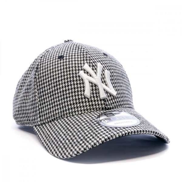 Grå keps för män New Era Yankees - Houndstooth-mönster - Böjd skärm - Justerbar storlek grå M/L
