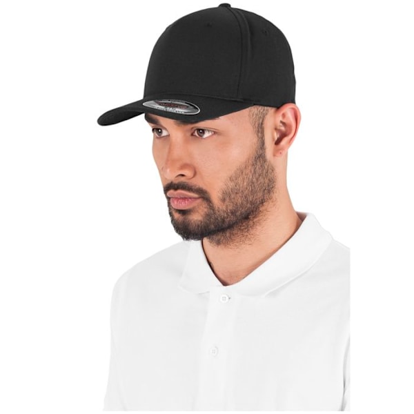 Kasket - Flexfit - 5 panel - Sort - Unisex - Sommer sort S / M