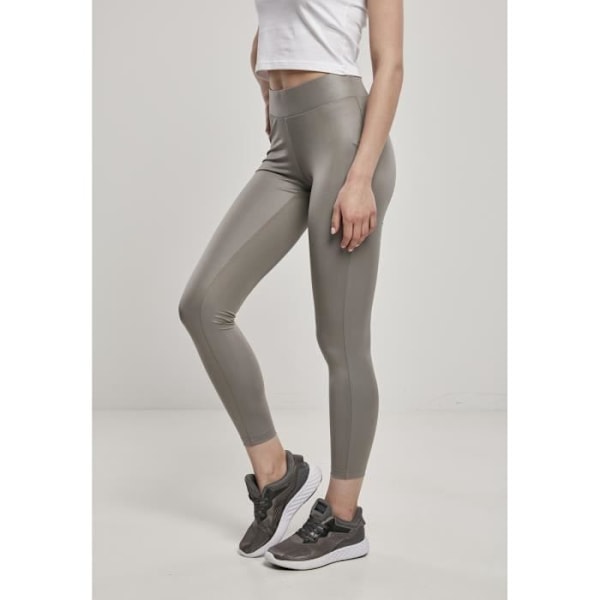 Urban Classics leggings i konstläder för kvinnor - mörkgrå - XL Mörkgrå S