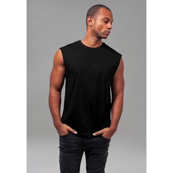 T-shirt - URBAN CLASSICS - Open Edge - Oliven - 100% Bomuld - Uden Ærmer oliv M
