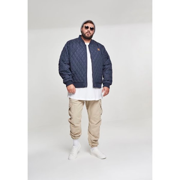 Parka - Urban Classics - Marineblå bomber - 100% polyester - Quiltet effekt - 2 sidelommer Bordeaux jag