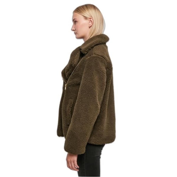 Veste motard sherpa til kvinder Urban Classics - oliven - XL - Langærmet - Ikke åndbar - Ikke vandtæt Oliv M
