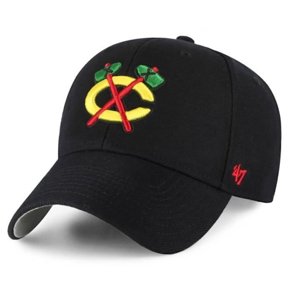 Casquette 47 Brand - MVP VINTAGE Chicago Blackhawks - Mand - Hvid - Sort - Rød Svart röd