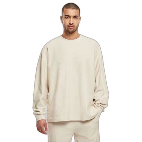 Sweatshirt - Urban Classics - Rib Terry Boxy Crew - Hvid - Lange ærmer - Klassisk krave hvid XL