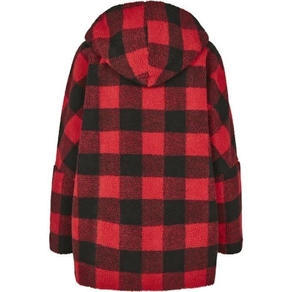 Oversize Sherpa-huppari - URBAN CLASSICS - Naiset röd svart jag