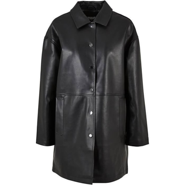 Manteau i kunstlæder til kvinder Urban Classics Svart M
