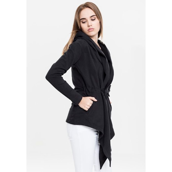 Cardigan til kvinder - Urban Classic - Basic - 2 lommer - Snøre - Molleton 300g/m² svart jag