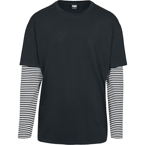 T-shirt med lange ærmer oversize dobbelt lag sort/hvid - URBAN CLASSICS Sort hvid XL