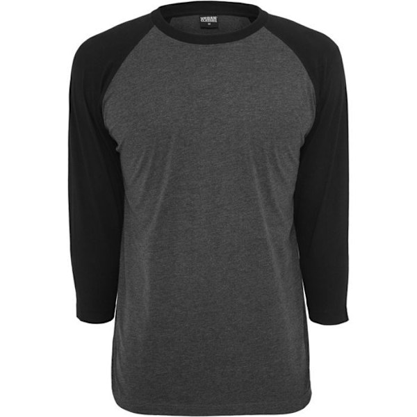 Urban Classics - RAGLAN 3/4 Langærmet T-shirt Träkol / Svart S