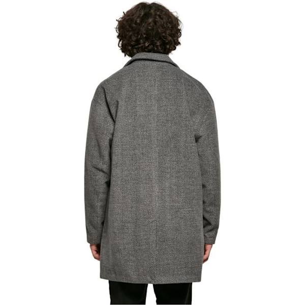 Urban Classics Klassinen Herringbone Manteau mörkgrå XL