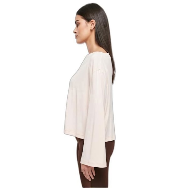 Lyhythihainen, venepääntie, pitkät hihat, naisille, Urban Classics - vaaleanpunainen - XS Rosa M