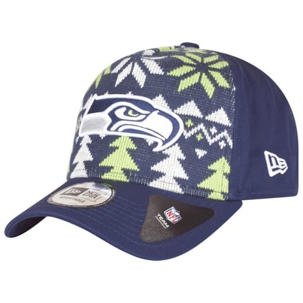Trucker Cap - New Era - NFL Seattle Seahawks - Julemotiv - Justerbar Snapback - Vinter