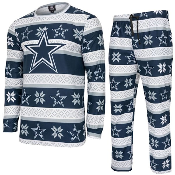 NFL-hold Vinter JULE Pyjamas Sæt skjorte og bukser Dallas Cowboys M