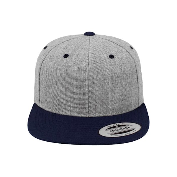 Snapback Kasket 2-Tone - Flexfit - Grå/ Royal - 80% Akryl - 20% Uld - One Size grå/kungsblå