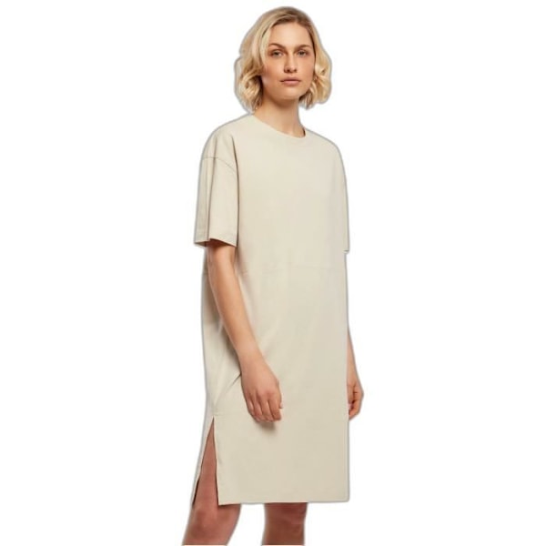 Urban Classics Organic Oversized GT Slit T-shirt för kvinnor - Beige - 5XL Beige XXXXXL