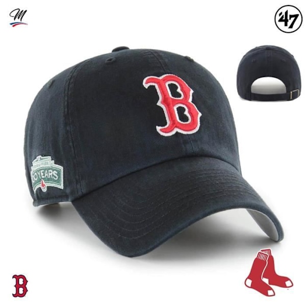 Cap MLB Boston Red Sox Cooperstown Double Under 'Clean Up' - BCPTN-DBLUN02GWS-BK12