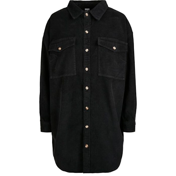 Langærmet skjorte - Urban Classics - Cord - Store størrelser - Sort - Kvinde svart XXXXXL