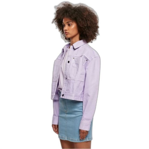 Kort dame jeansjakke Urban Classics Boxy Worker GT - hvid/hvid - 5XL vit/vit XXXXXL