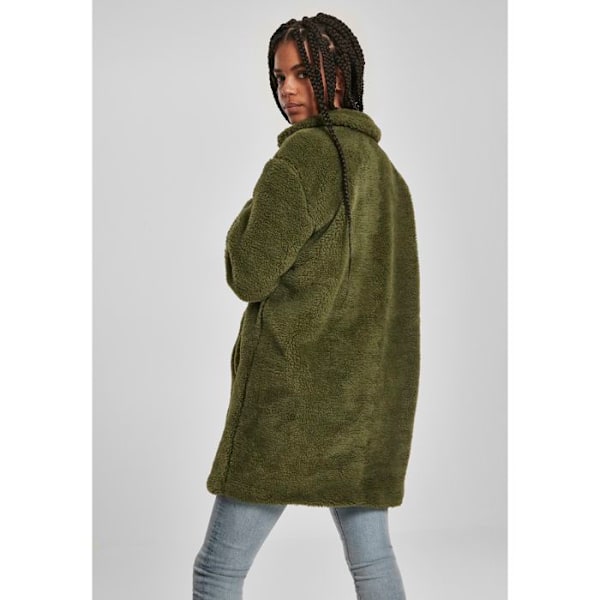 Naisten parka - Urban Classic - Yliomeinen - Oliivinvihreä - Tyylityövaatteet - Teddykarvakaulus oliv M