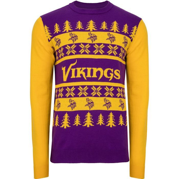 NFL Lags Ugly Sweater XMAS Tröja i stickat Minnesota Vikings jag