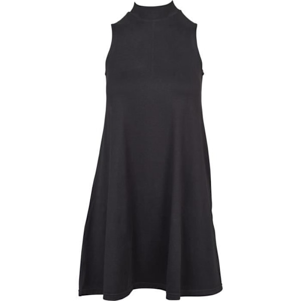 Urban Classics Damer - Mini sommerkjole med høj hals A-LINE sort XXXXXL