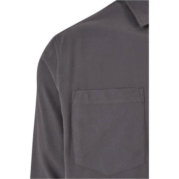 Skjorta - Urban Classics - Flanell - Grå - Långa ärmar - Skjortkrage - XL