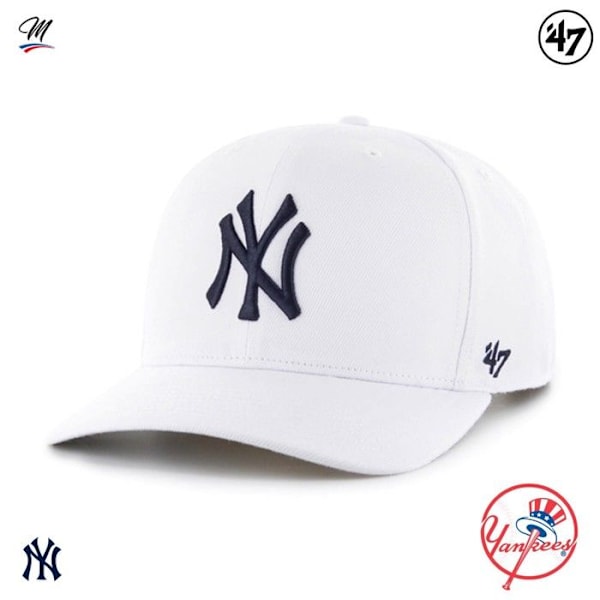 Baseball cap - New York Yankees - CLEAN UP - Hvid - Justerbar strapback - Mand Vit