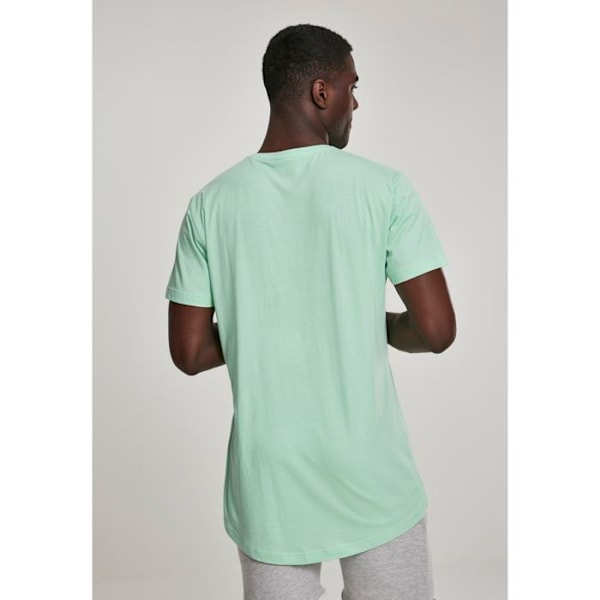T-shirt Lång - Urban Classics - FORMAD - 100% Bomull - Långa Ärmar - Rund Hals Neon Mynt S