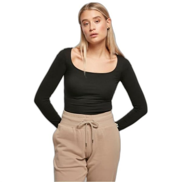 Body pitkähihaiselle naiselle Urban Classics Organic - musta - M