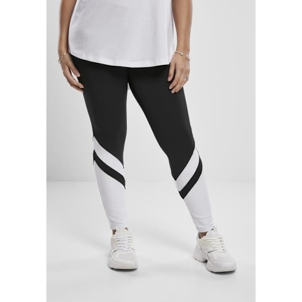 Damleggings - Urban Classics - Arrow High Waist - Svart/Vit - Stora storlekar Svart vit XXL