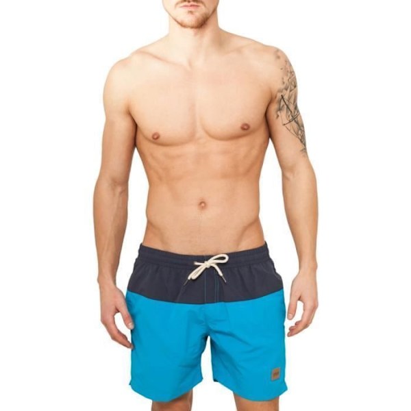 Uimapuvut - Urban Classics - BLOCK - Turkoosi/Navy - 100% Nailon - Miehet - Uinti Blå M