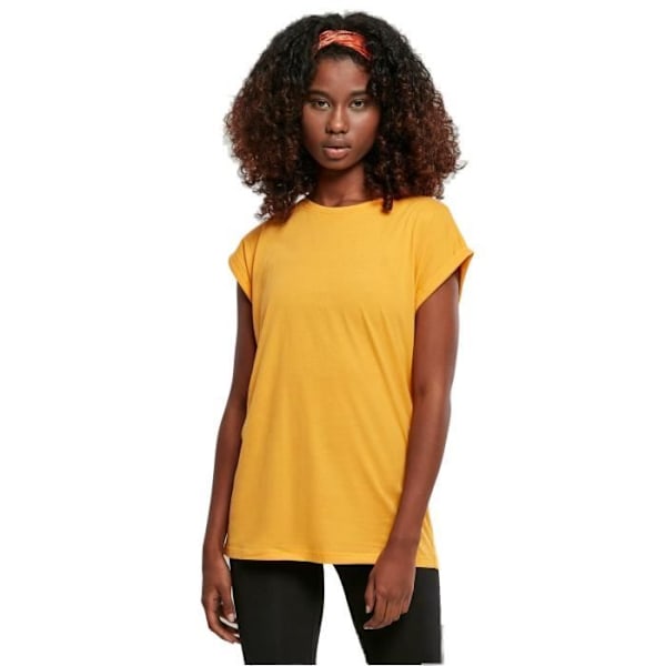 T-paita naisille Urban Classics Extended Shoulder - keltainen sinappi - XS Senap gul XS