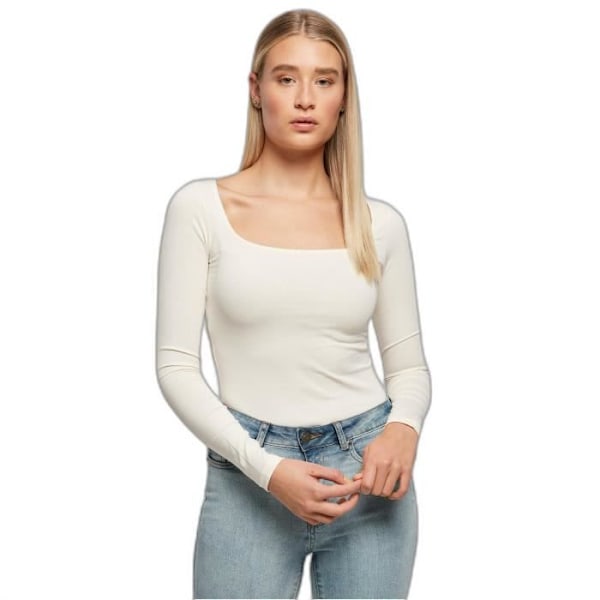 Urban Classics Organisk långärmad bodysuit för kvinnor - vit - M Vit M