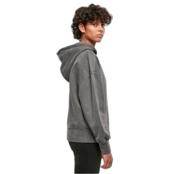 Sweatshirt med hætte til kvinder Urban Classics Heavy Terry Garment Dye - sort - L Svart M