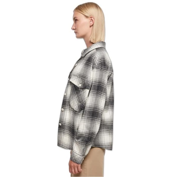 Oversize ternet skjorte til kvinder Urban Classics GT - hvid/sort - 2XL vit svart XXXXXL
