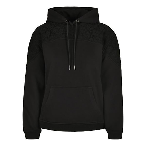 Sweatshirt - Urban Classics - Blonder indsats - Sort - Hætte - Lange ærmer Svart S